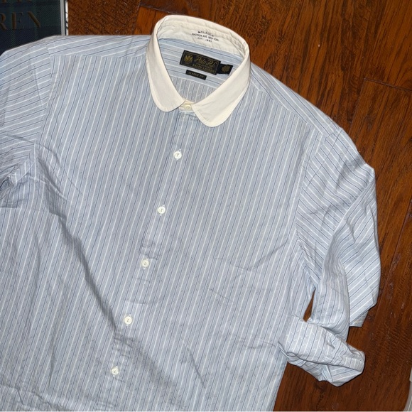 Polo Ralph Lauren Club Collar Striped Shirt Polo Fine Shirting Harrods Exclusive - Picture 11 of 12